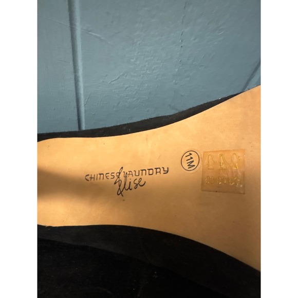 Chinese Laundry Muse‎ Black Suede Leather Platform Stiletto High Heel Pumps 11 - Picture 7 of 7